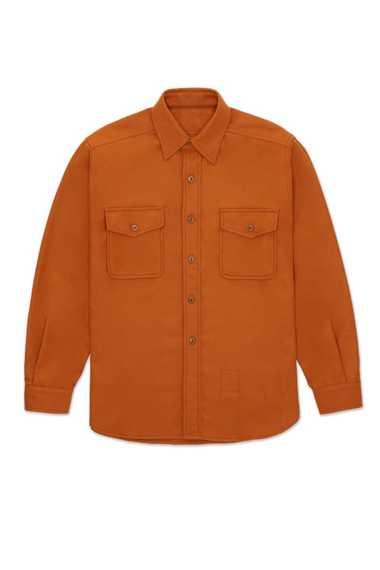 CPO Flannel Wool Overshirt, Main, color, ORANGE