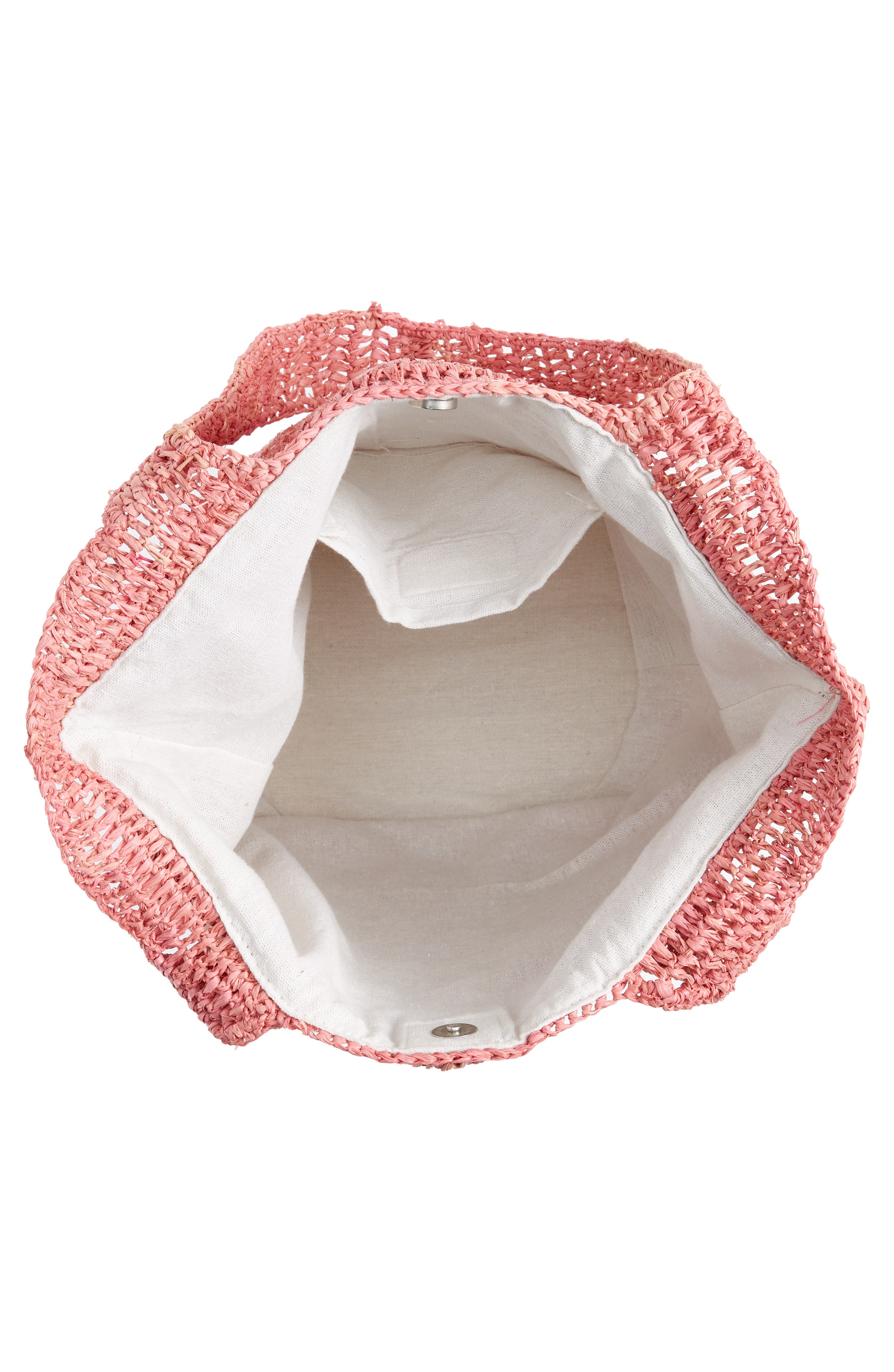 Hola Beaches Straw Shopper, Alternate, color, ROSE