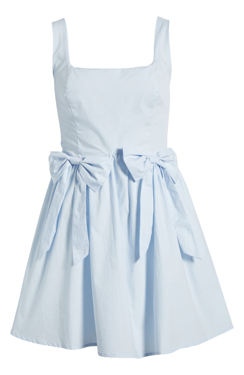 All in Favor Front Bow Fit & Flare Minidress, Alternate, color, 