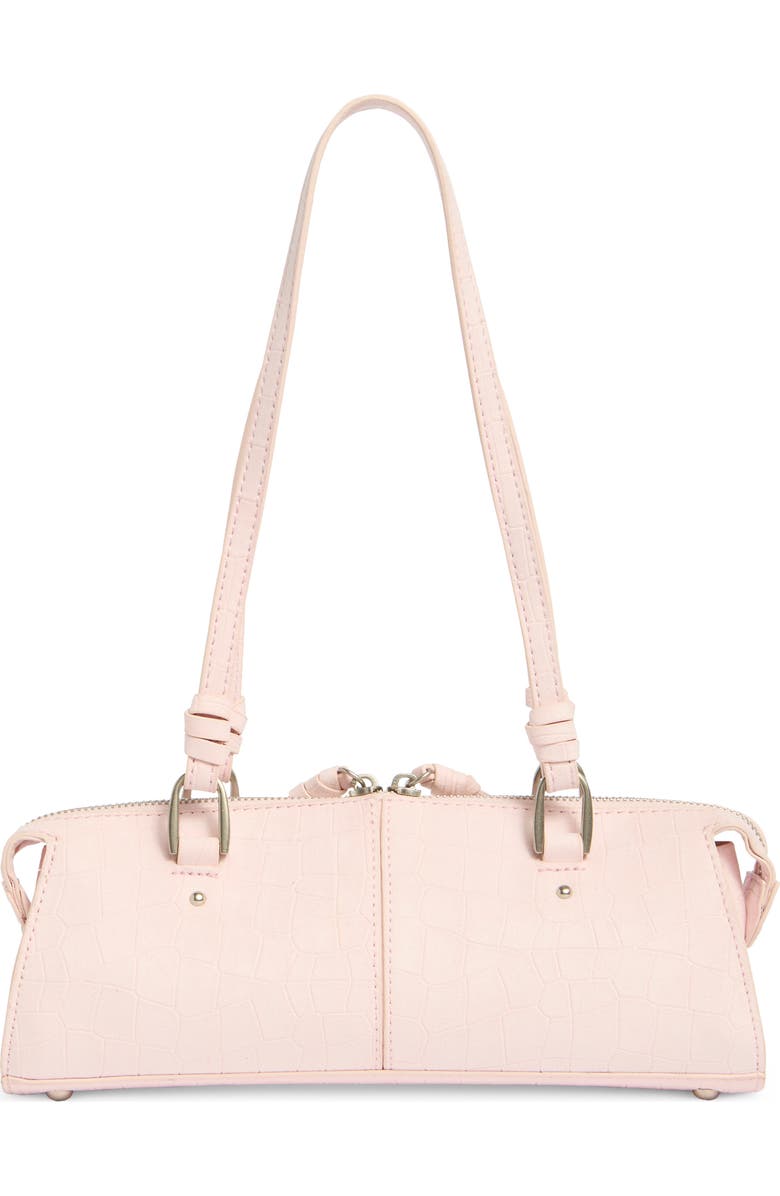Steve Madden Sybil Croc Embossed Faux Leather Shoulder Bag, Alternate, color, Ballet Pink