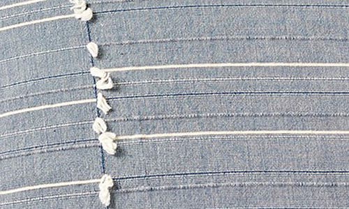 Coyuchi Precita Organic Cotton Pillow Cover In Celeste/undyed