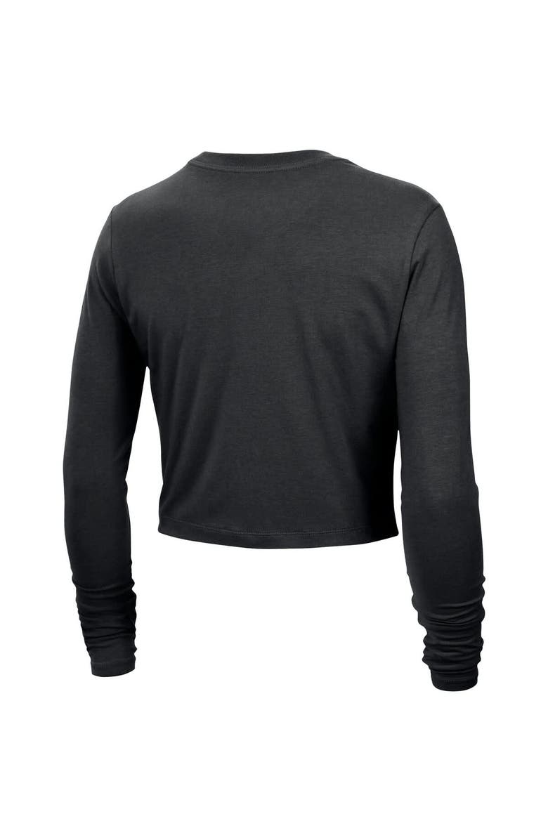 Nike Women's Nike Black WNBA Team 13 Cropped Tri-Blend Long Sleeve T-Shirt, Alternate, color, Black