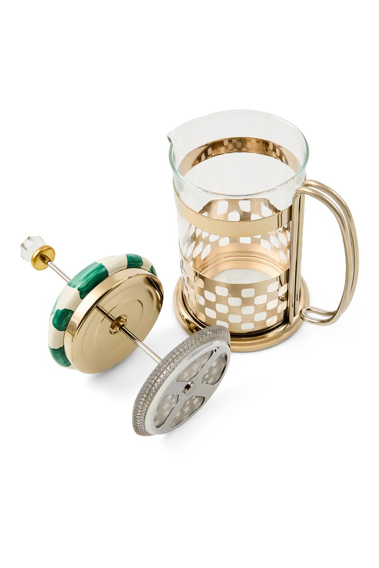 Emerald Check French Press, Alternate, color, EMERALD