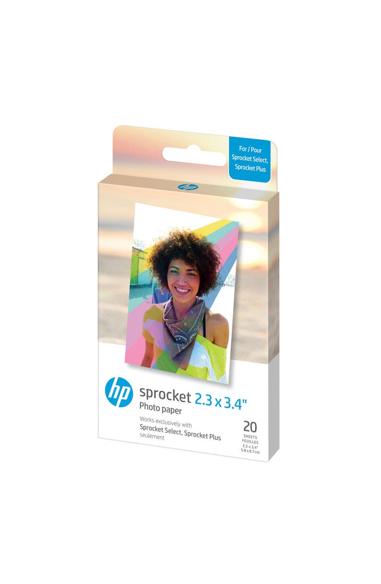 HP Sprocket 2.3x3.4 Zink Paper, Main, color, White