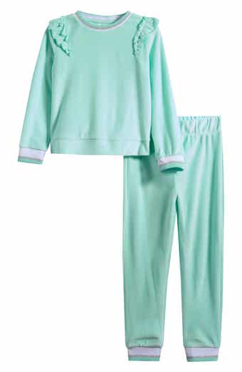Kids' Ruffle Velour Sweatshirt & Joggers Set