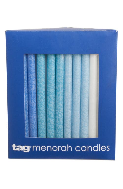 tag Set of 44 Hanukkah Menorah Candles in Blue Multi 