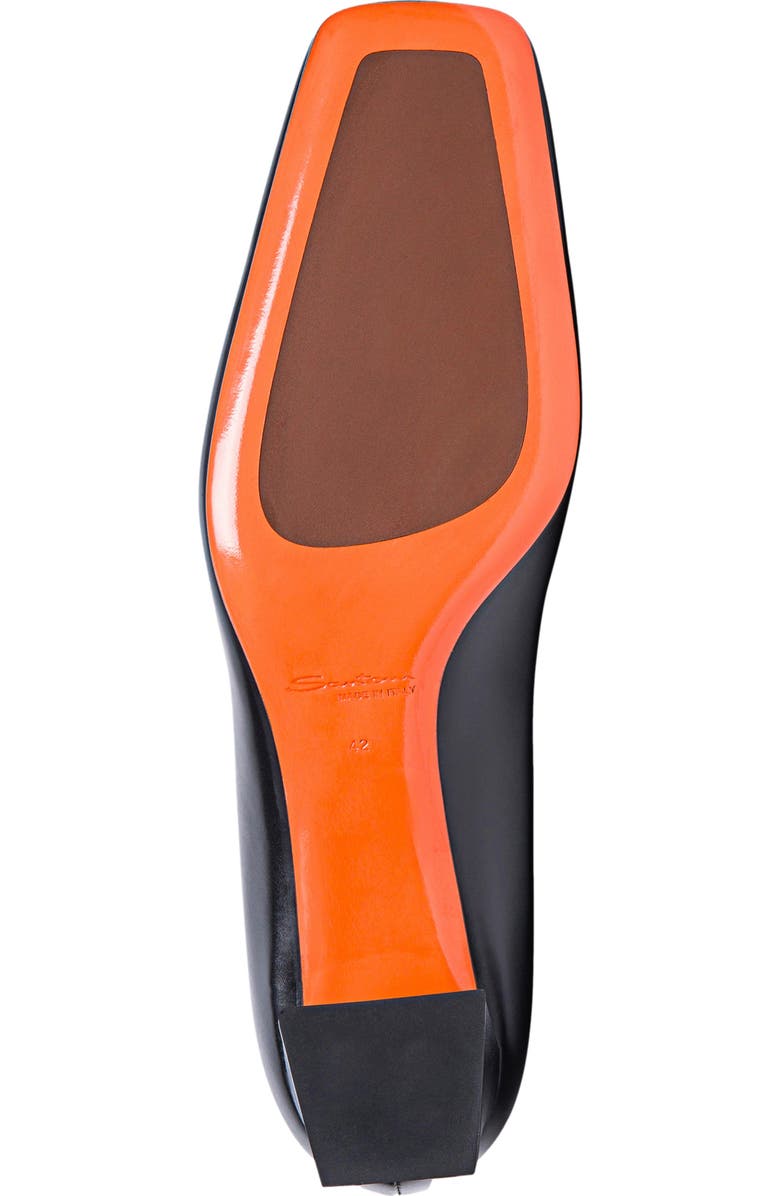 Santoni Women's leather mid-heel pump, Main, color, Black