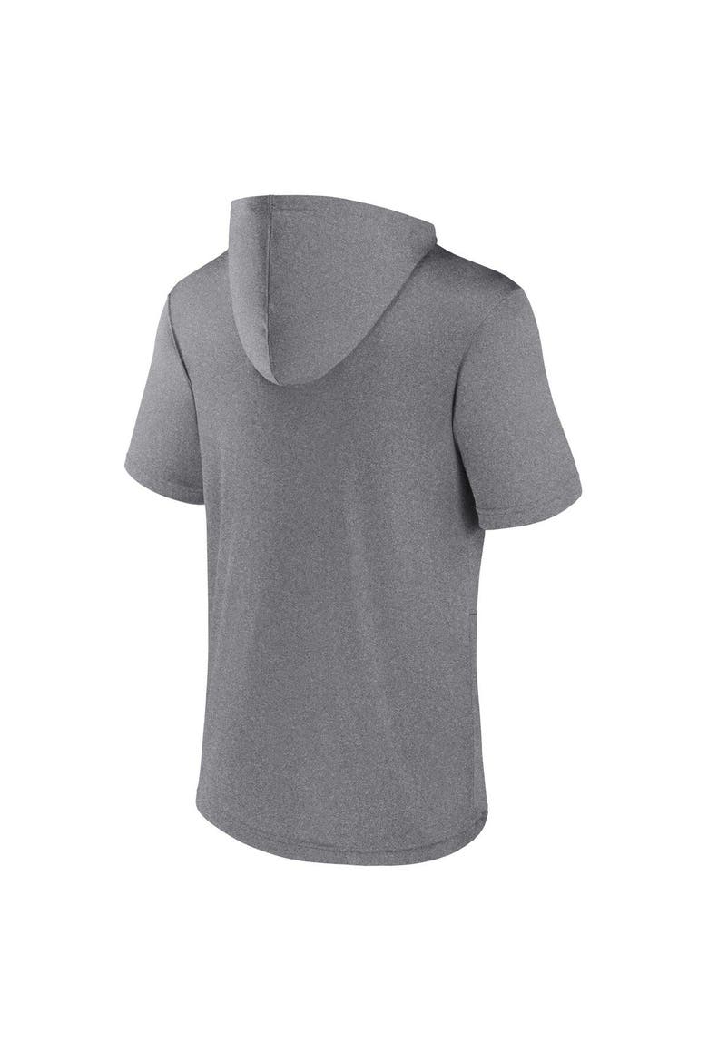 Men's Fanatics Branded Heather Gray Texas Tech Red Raiders Modern Stack Hoodie T-Shirt, Alternate, color, Heather Gray