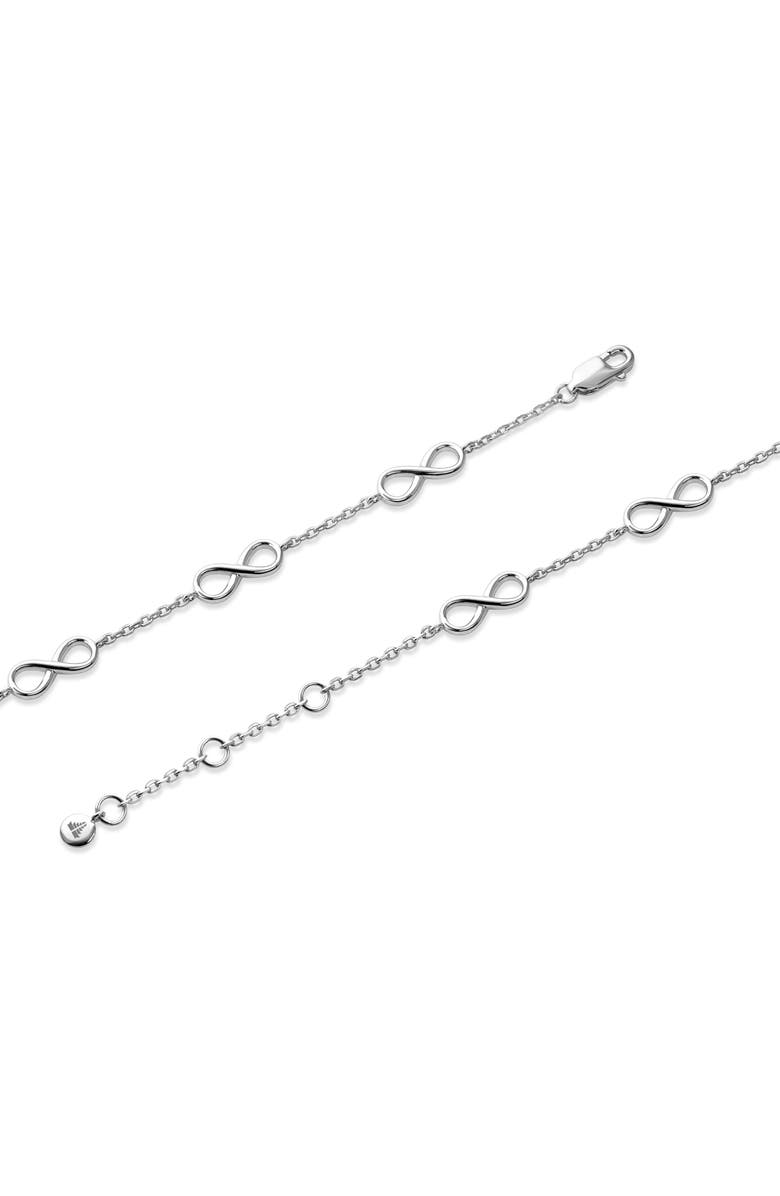 DEVATA Infinity Charm Bracelet, Alternate, color, Silver
