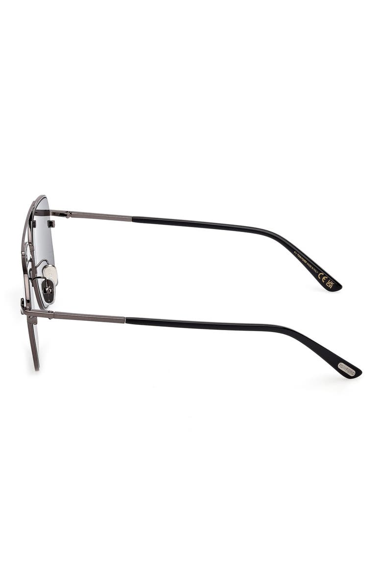 61mm Navigator Sunglasses, Alternate, color, GUNMENTAL BLACK / SMOKE