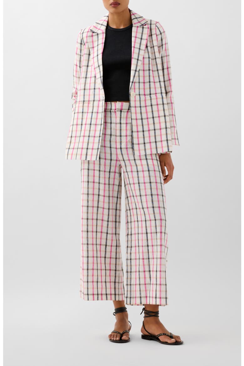 Vichy Blazer, Alternate, color, Black-Pink