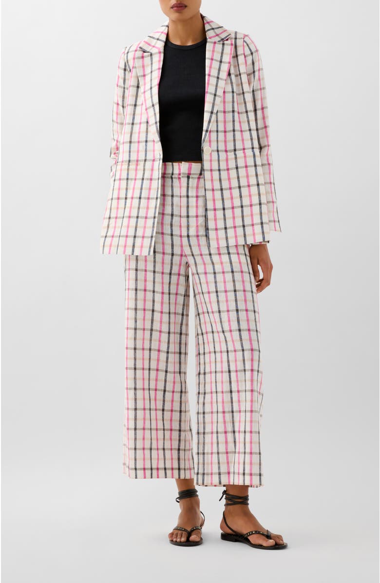 Scalpers Vichy Blazer, Alternate, color, Black-Pink