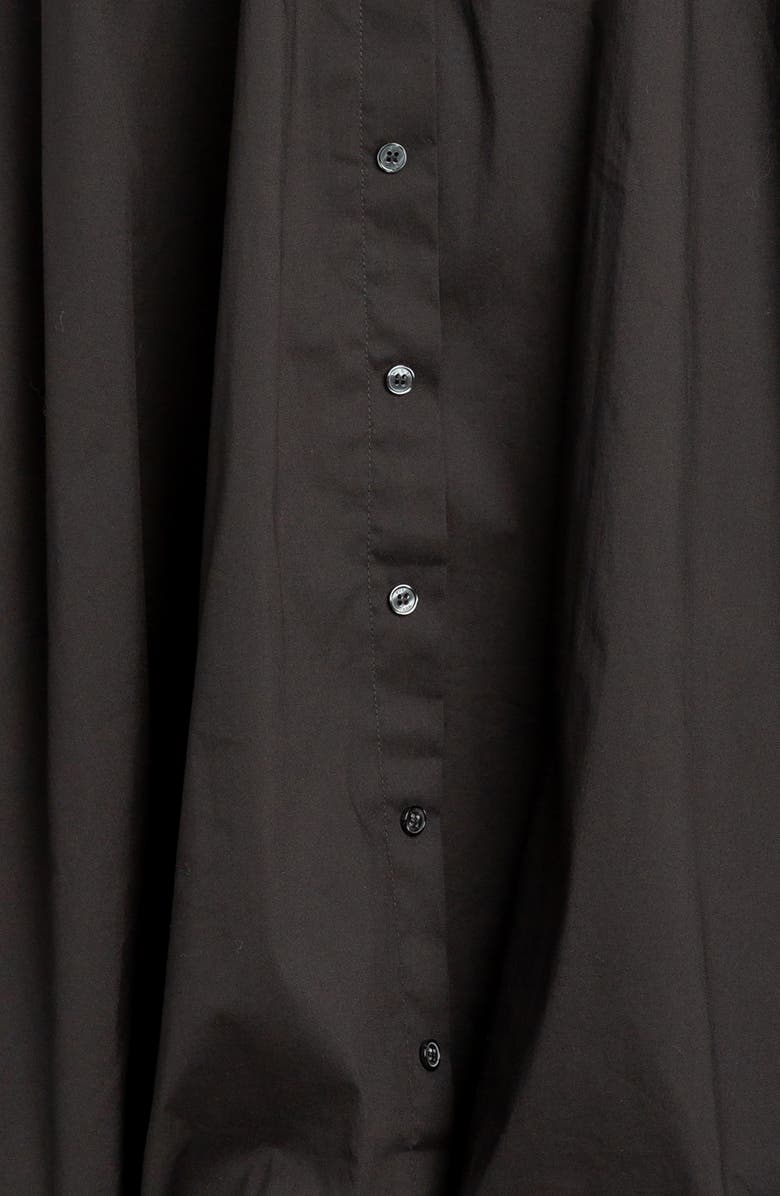 BUXOM COUTURE Long Sleeve High-Low Bubble Hem Shirtdress, Alternate, color, Black