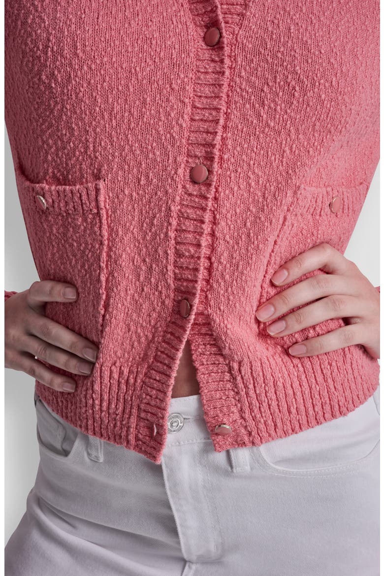 Button Front Cotton Cardigan, Alternate, color, SUNKISSED
