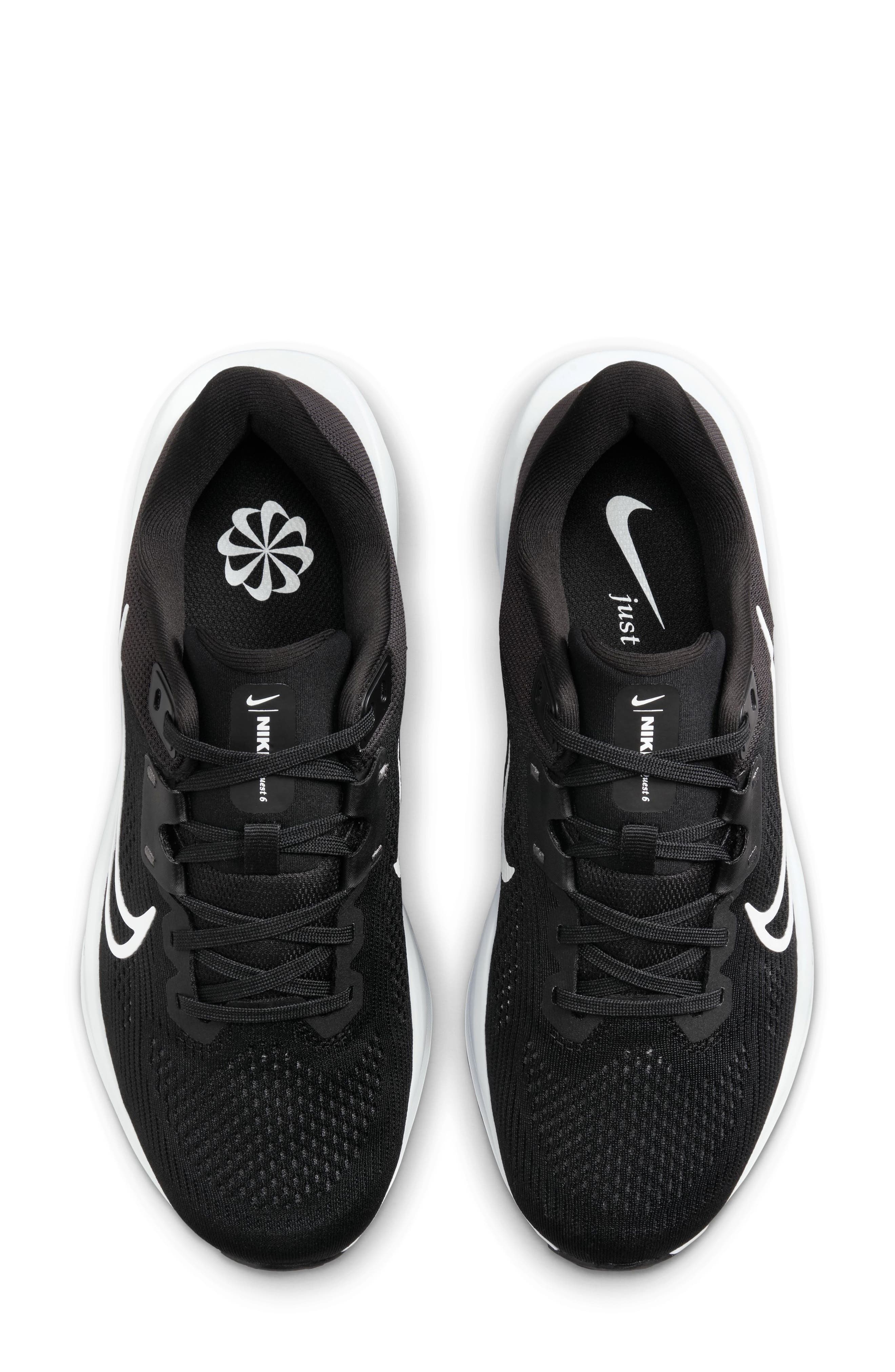 Nike Quest 6 Running Shoe, Alternate, color, Black/ White-Iron Grey