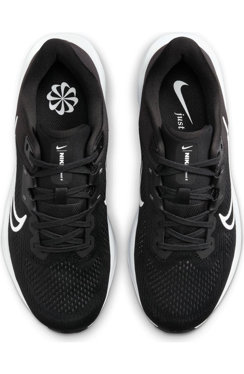 Nike Quest 6 Running Shoe, Alternate, color, Black/ White-Iron Grey