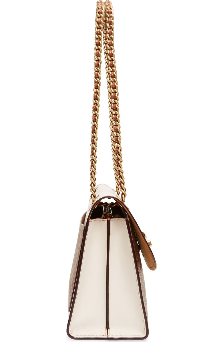 COACH Parker Leather & Canvas Shoulder Bag, Alternate, color,