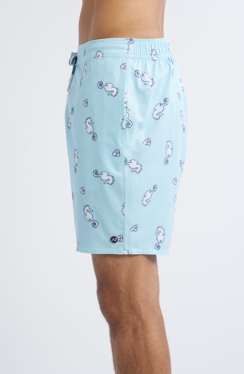 Johnnie-o Under The Sea Swim Trunks In Gulf Blue