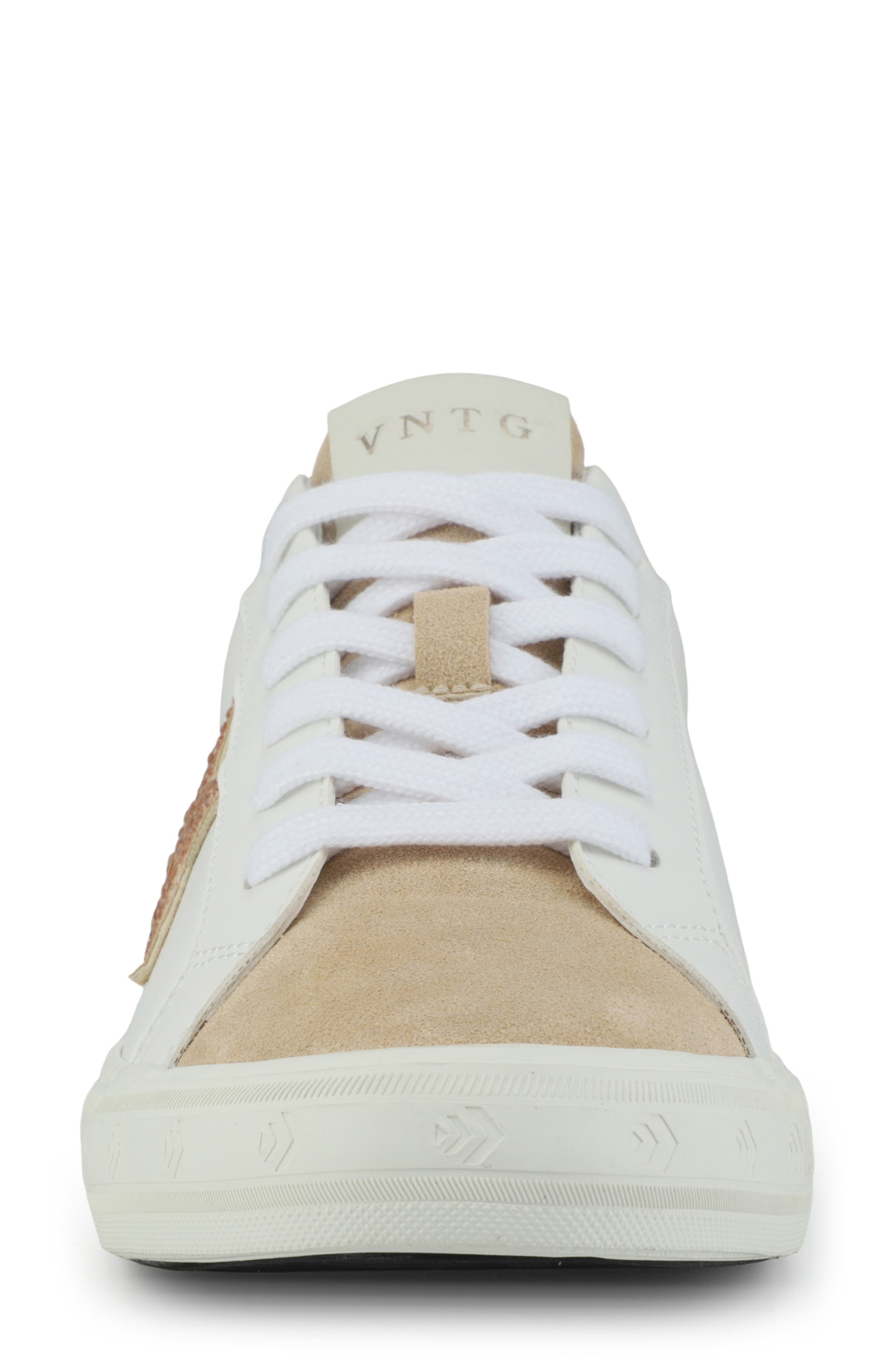 Star Sneaker, Alternate, color, WHITE/ TAUPE/ RHINESTONES
