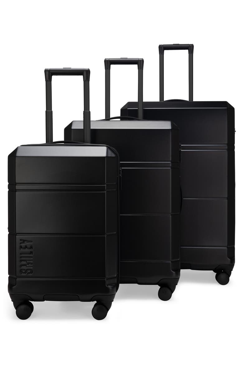 Cheerful Cruiser 3-Piece Expandable Hardside Spinner Luggage Set | Black, Main, color, Black