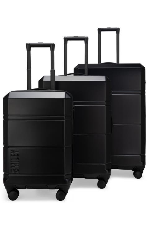 Cheerful Cruiser 3-Piece Expandable Hardside Spinner Luggage Set | Black