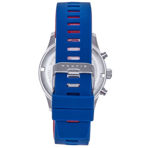 Nautis Meridian Chronograph Quartz White Dial Mens Watch Naun100-5 In Blue