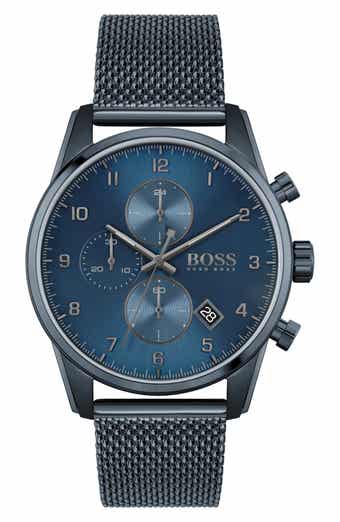 BOSS Skymaster Chronograph Mesh Strap Watch, 44mm