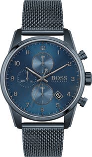 BOSS Skymaster Chronograph Mesh Strap Watch, 44mm