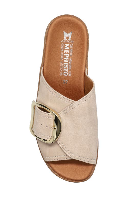 Mephisto Foline Slide Sandal In Light Sand