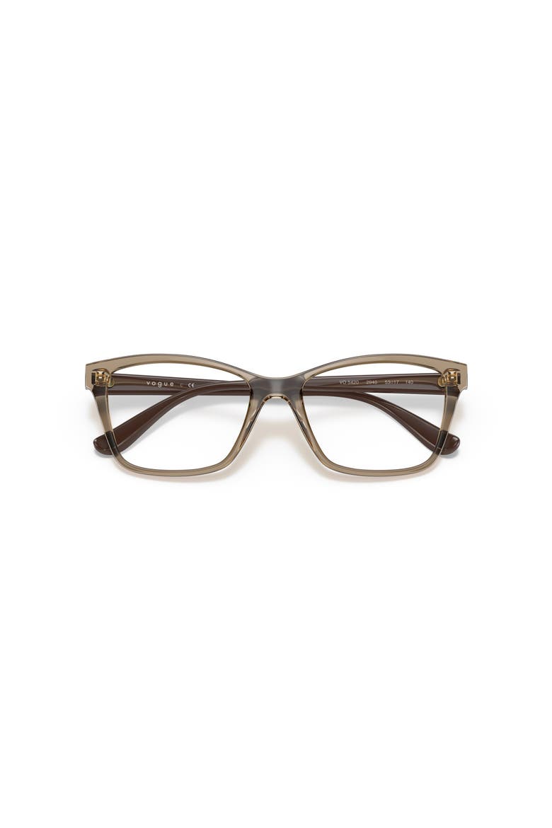 51mm Rectangle optical glasses, Alternate, color, Brown