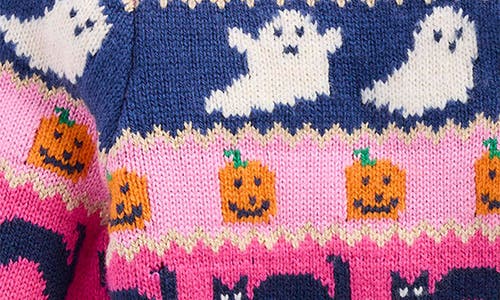 Mini Boden Kids' Edie Halloween Fair Isle Cardigan In Multi