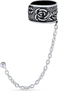 BLING JEWELRY Boho Cartilage Ear Cuff With Chain