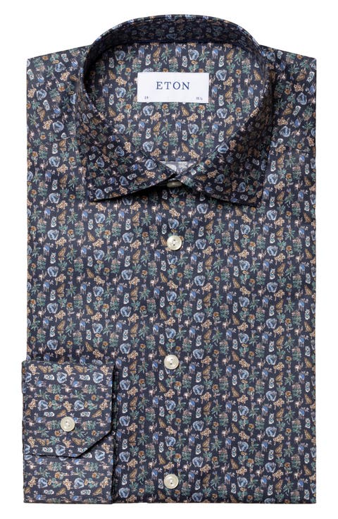 Slim Fit Fauna Print Shirt