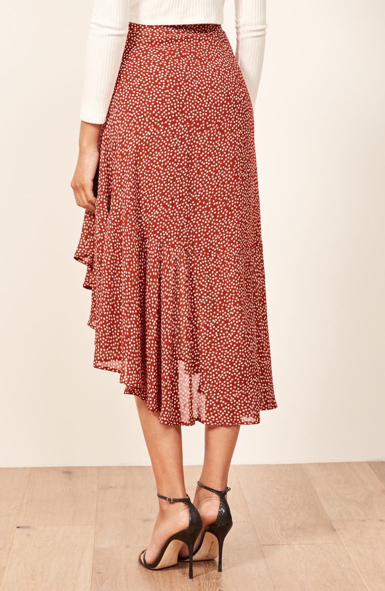 Reformation Annaliese Wrap Skirt, Alternate, color,
