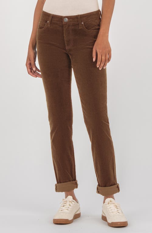 Kut From The Kloth Catherine Crop Corduroy Boyfriend Jeans In Animal Print