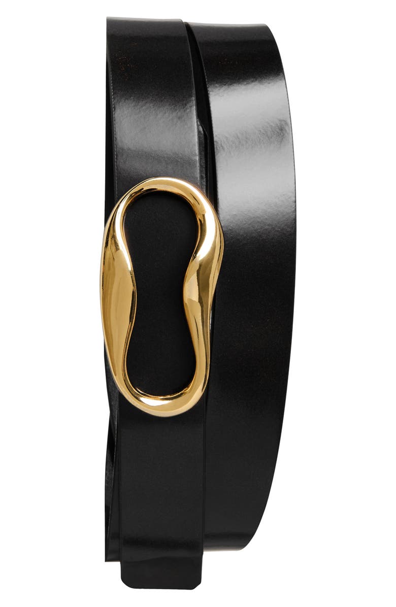 Bruno Magli Viviana Leather Belt, Main, color, Black