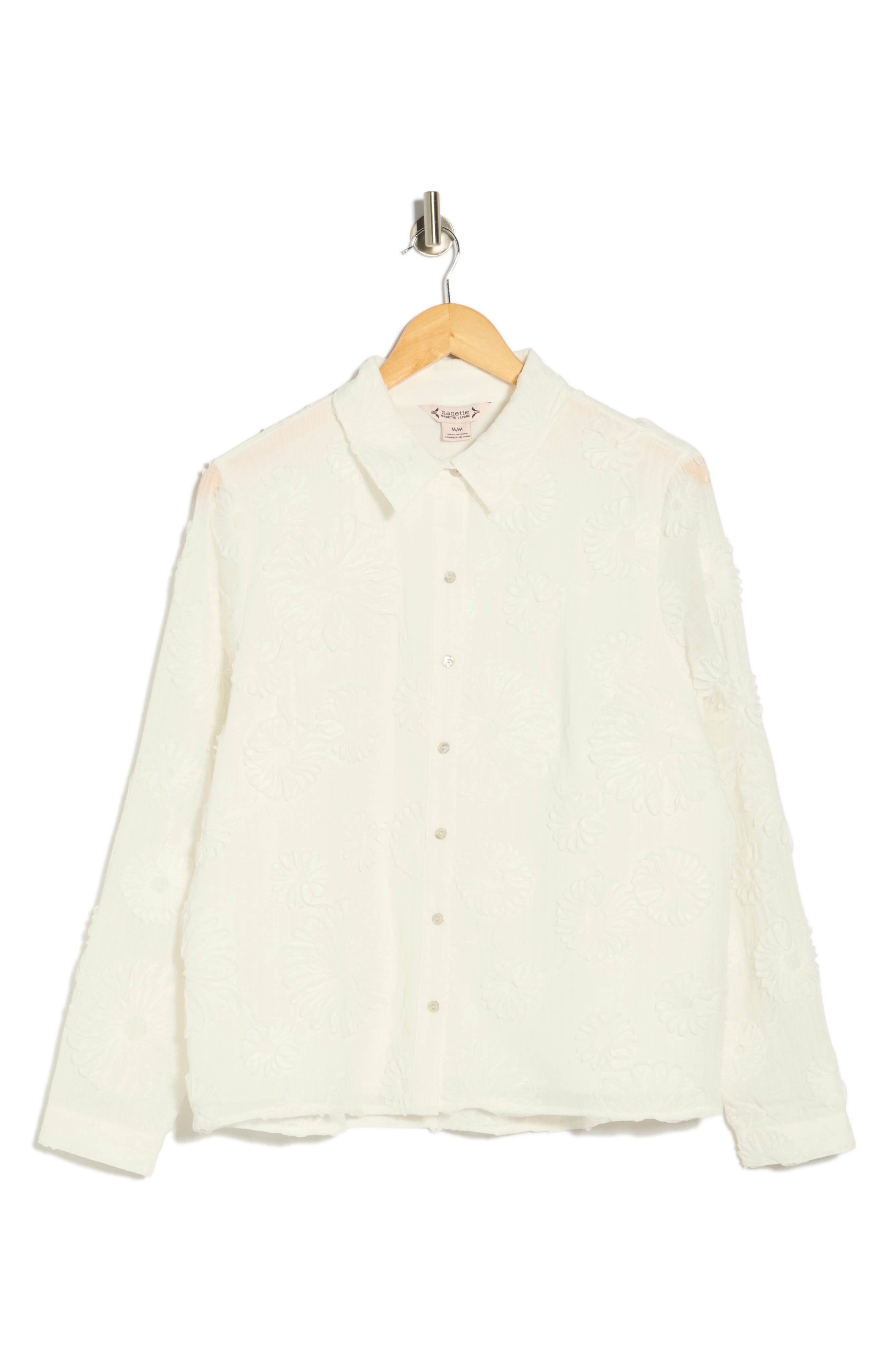 Nanette Lepore 3D Flower Button-Up Shirt