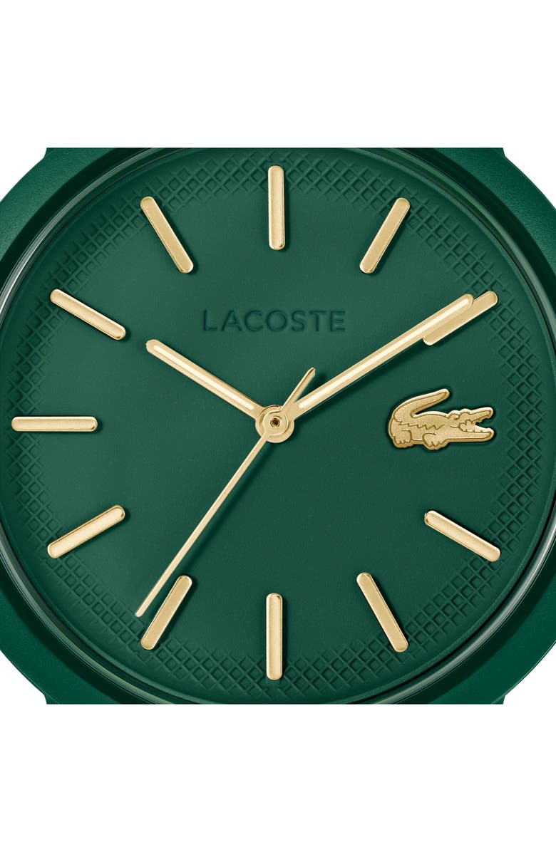 Lacoste L.12.12 Silicone Strap Watch, 36mm, Alternate, color, Green