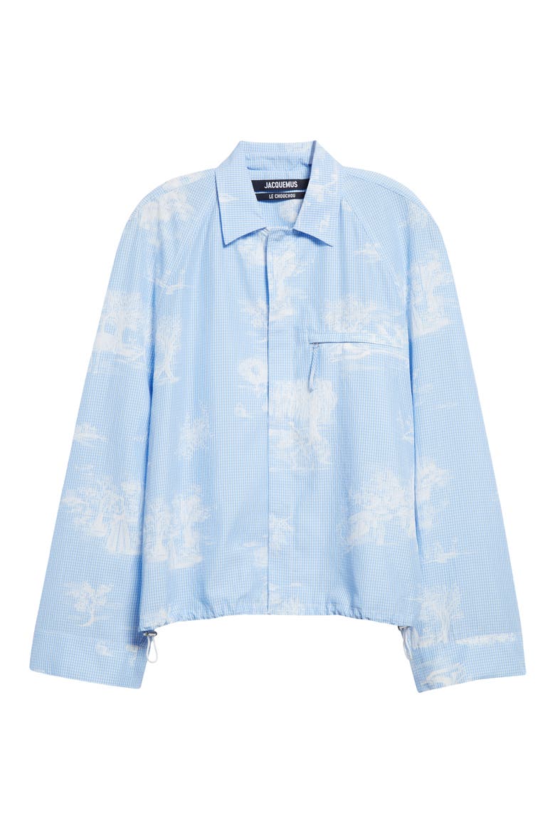 La Chemise Criollo Gingham Toile Shirt Jacket, Alternate, color, PRINT TOILE DE JOUY BLUE