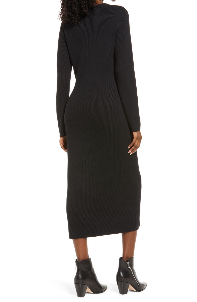 Treasure & Bond Long Sleeve Midi Sweater Dress, Alternate, color, 