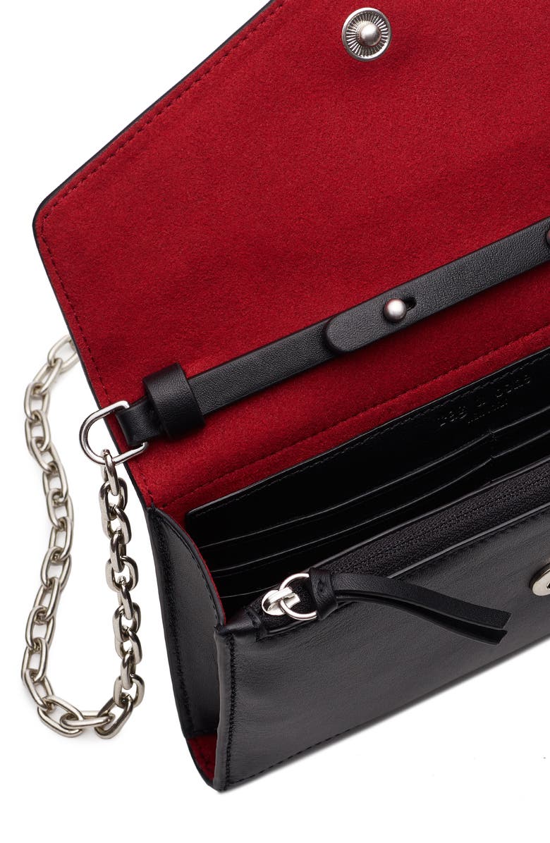rag & bone Atlas Leather Wallet on a Chain, Alternate, color, 