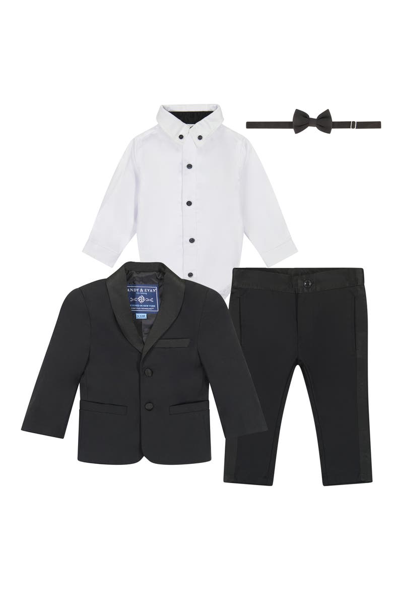 Four-Piece Tuxedo Set, Main, color, BLACK