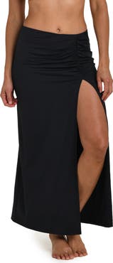 La Blanca Island Goddess Side Slit Cover-Up Skirt