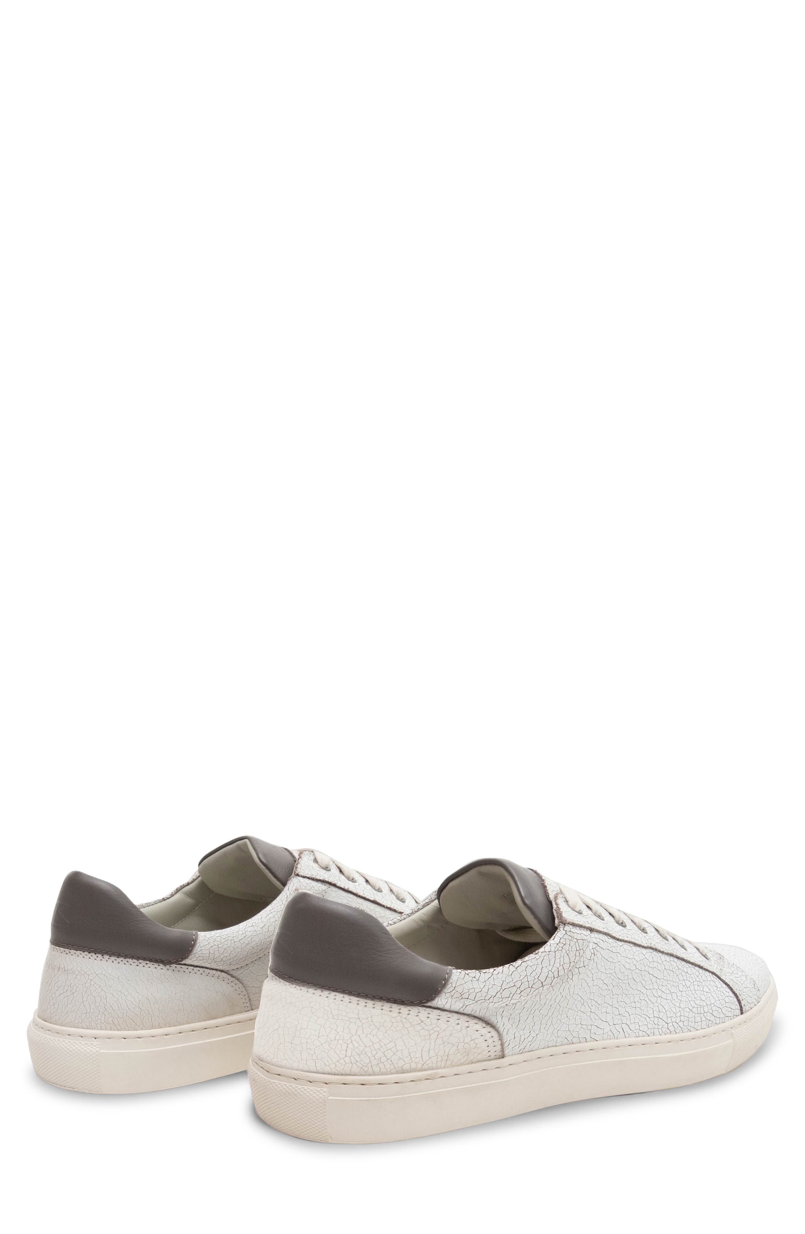 Thomas Crinkled Leather Sneaker, Alternate, color, DIRTY WHITE