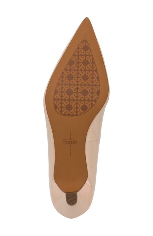 Linea Paolo Patent Pointed Toe Pump In Blush