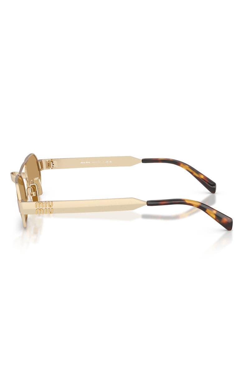 Miu Miu 52mm Oval Sunglasses, Alternate, color, Ancient Gold / Brown