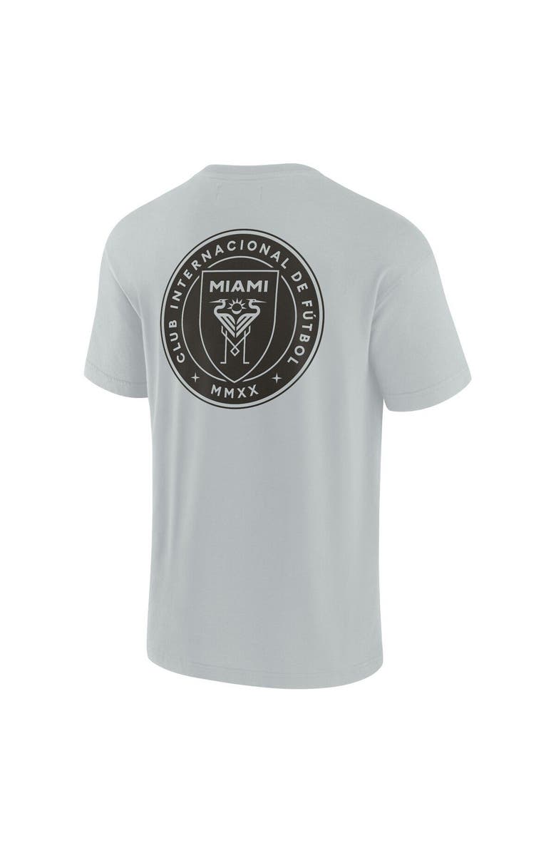 Fanatics Signature Unisex Fanatics Signature Gray Inter Miami CF Elements Super Soft Short Sleeve T-Shirt, Alternate, color,