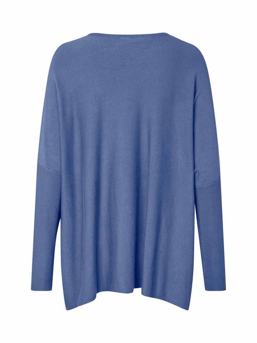 Masai Copenhagen Long Sleeve Round Neck Knit Sweater In Blue