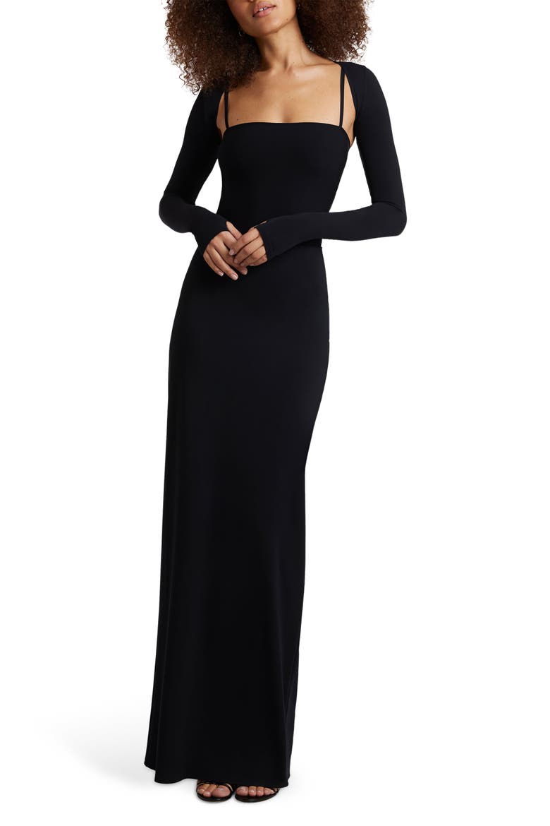 Ballet Body Shrug, Main, color, BLACK