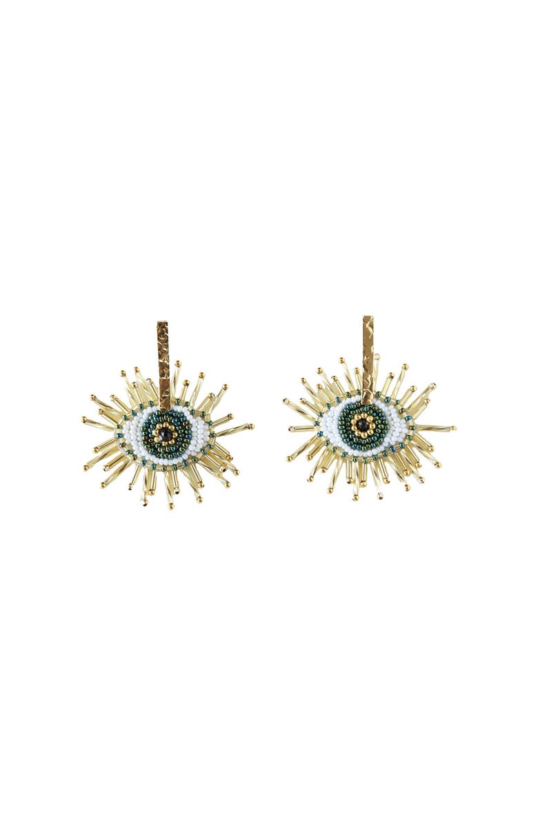 Fosterie Evil Eye Drop Beaded Earring, Main, color, 